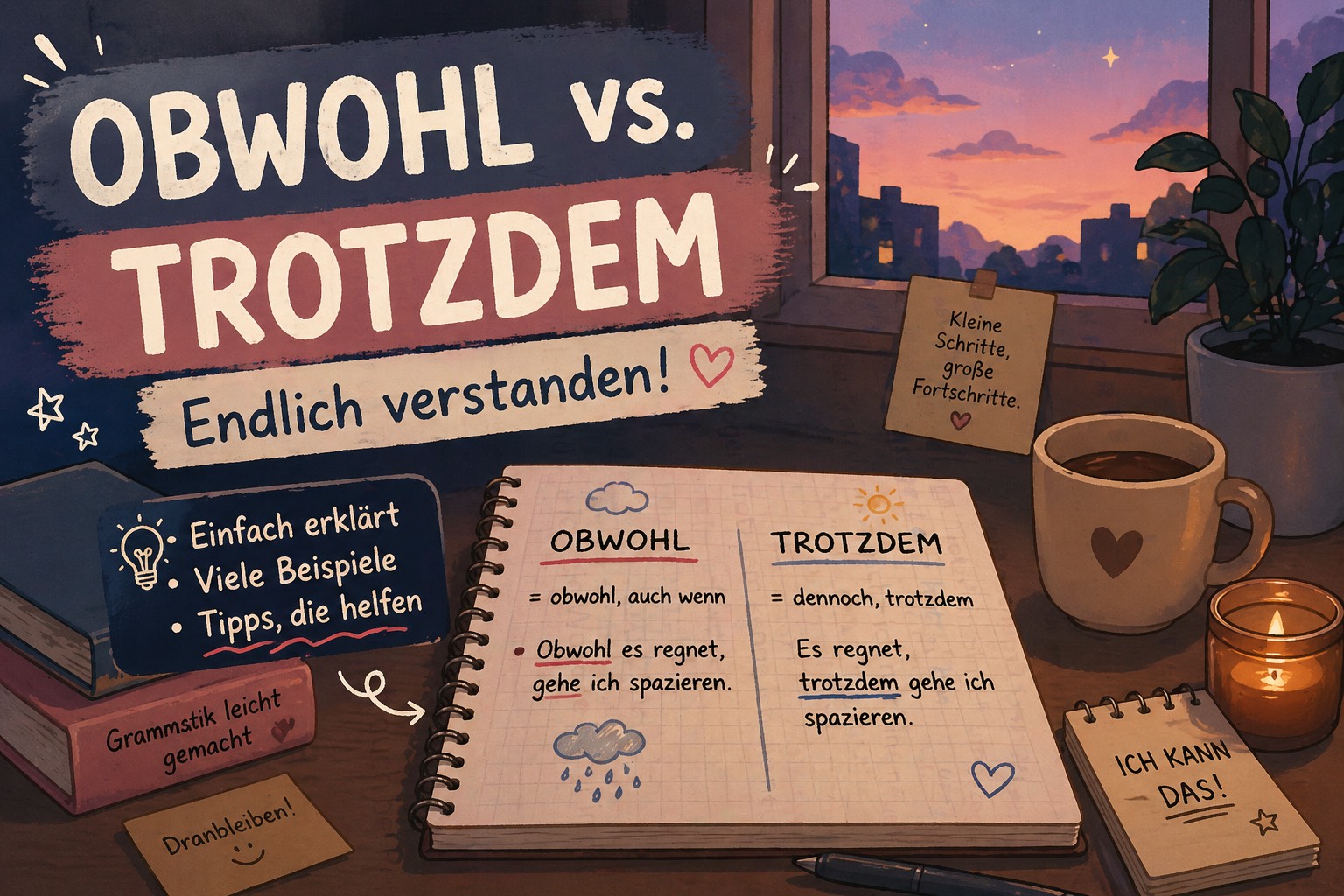😵 I Was Confused About “obwohl” & “trotzdem”… Until This Clicked – Living in Germany