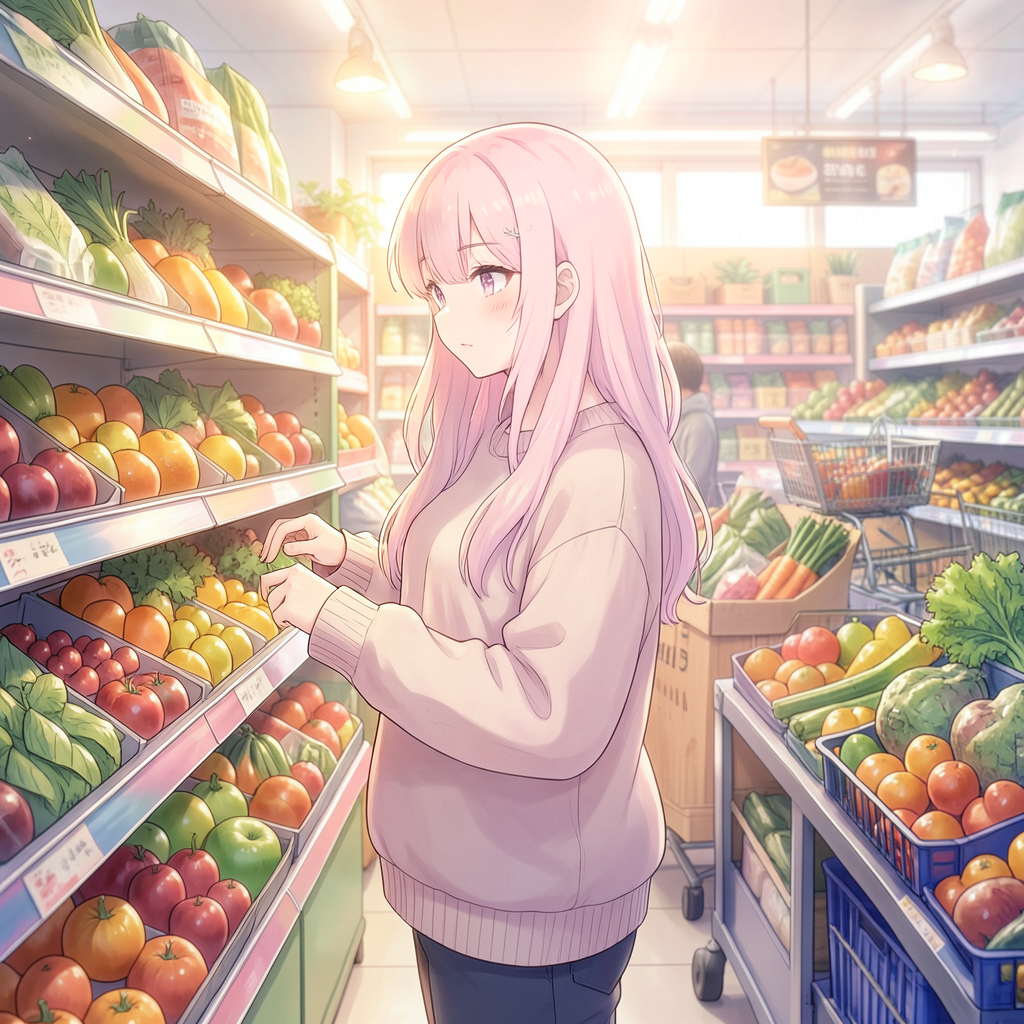 Shopping in the supermarket
